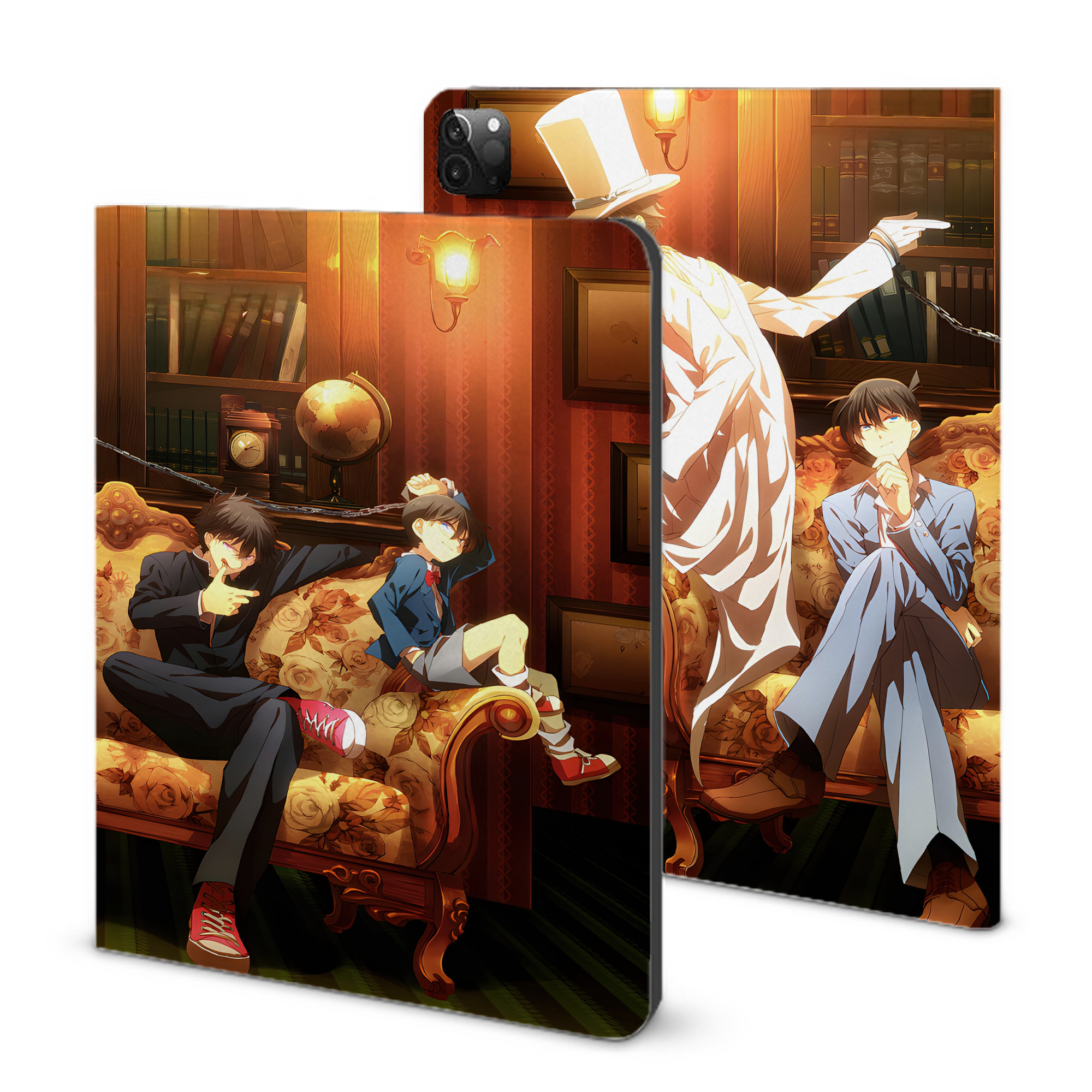 （画像用） 名探偵コナン Detective Conan IPadケース ペンホルダー付き ブックスタイルデザイン